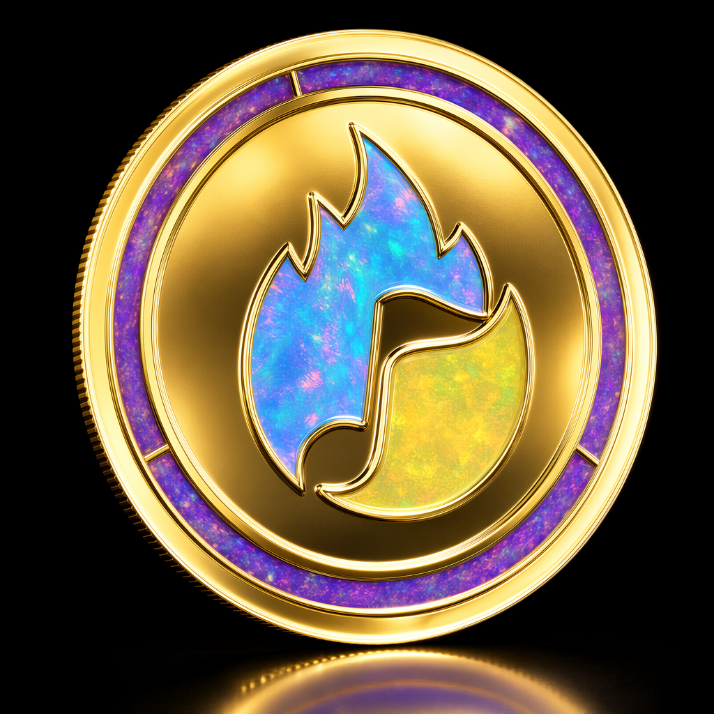 Bandruption's BANDS currency — opal edition brand artwork